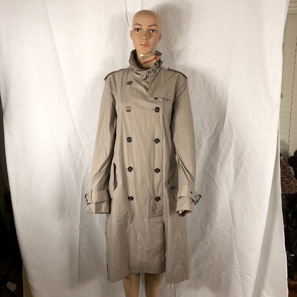 Burberry Tan Double-Breasted Trench Coat